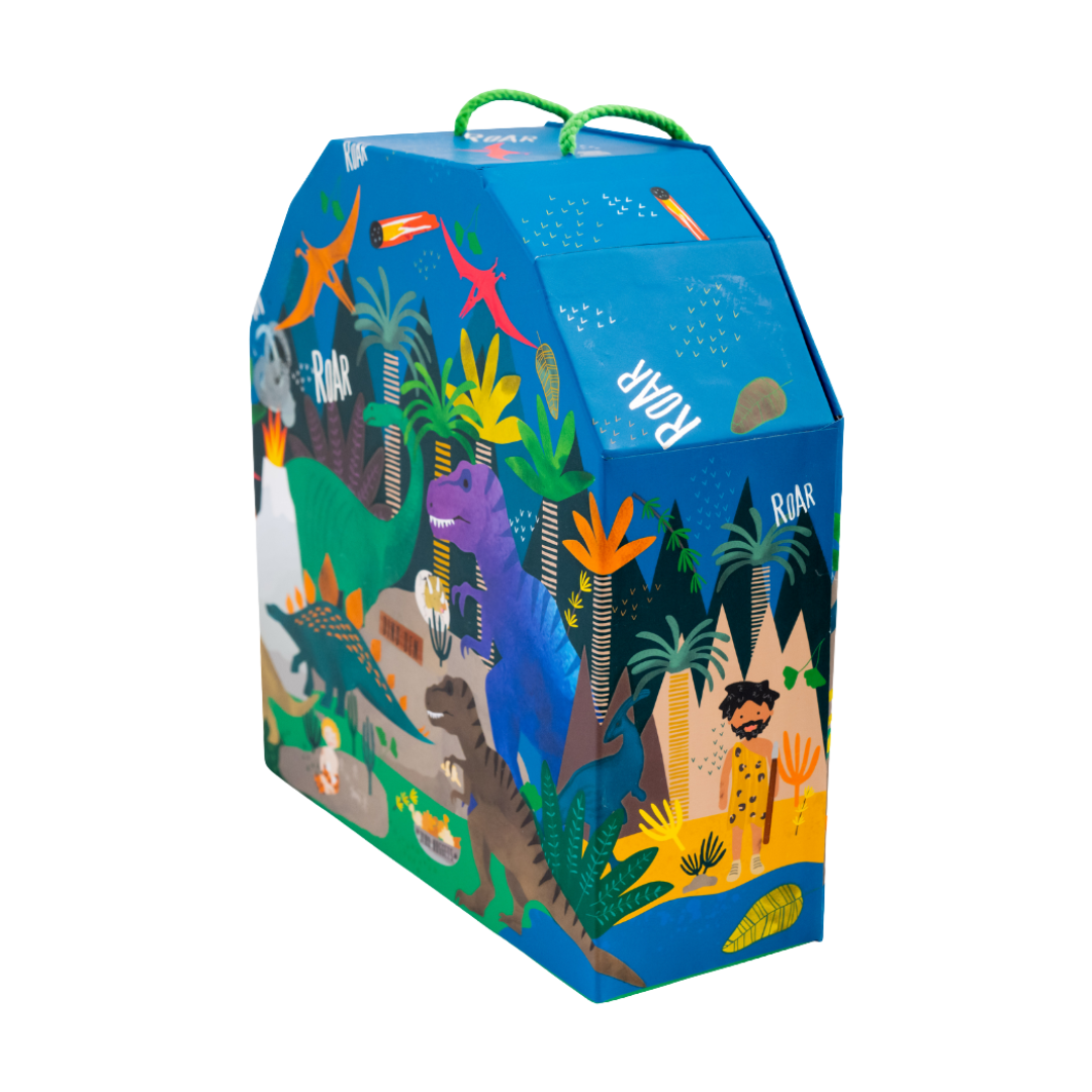 Playbox With Wooden Pieces - Dinosaur