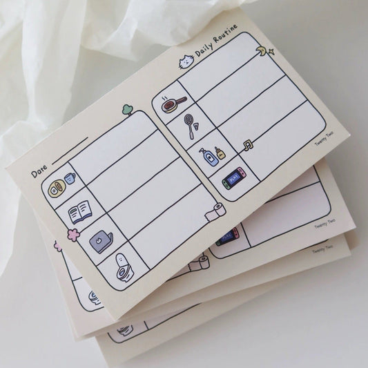 Twenty Two Daily Routine Notepad