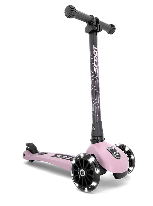 Scoot & Ride Highwaykick 3 LED foldaway scooter - Rose