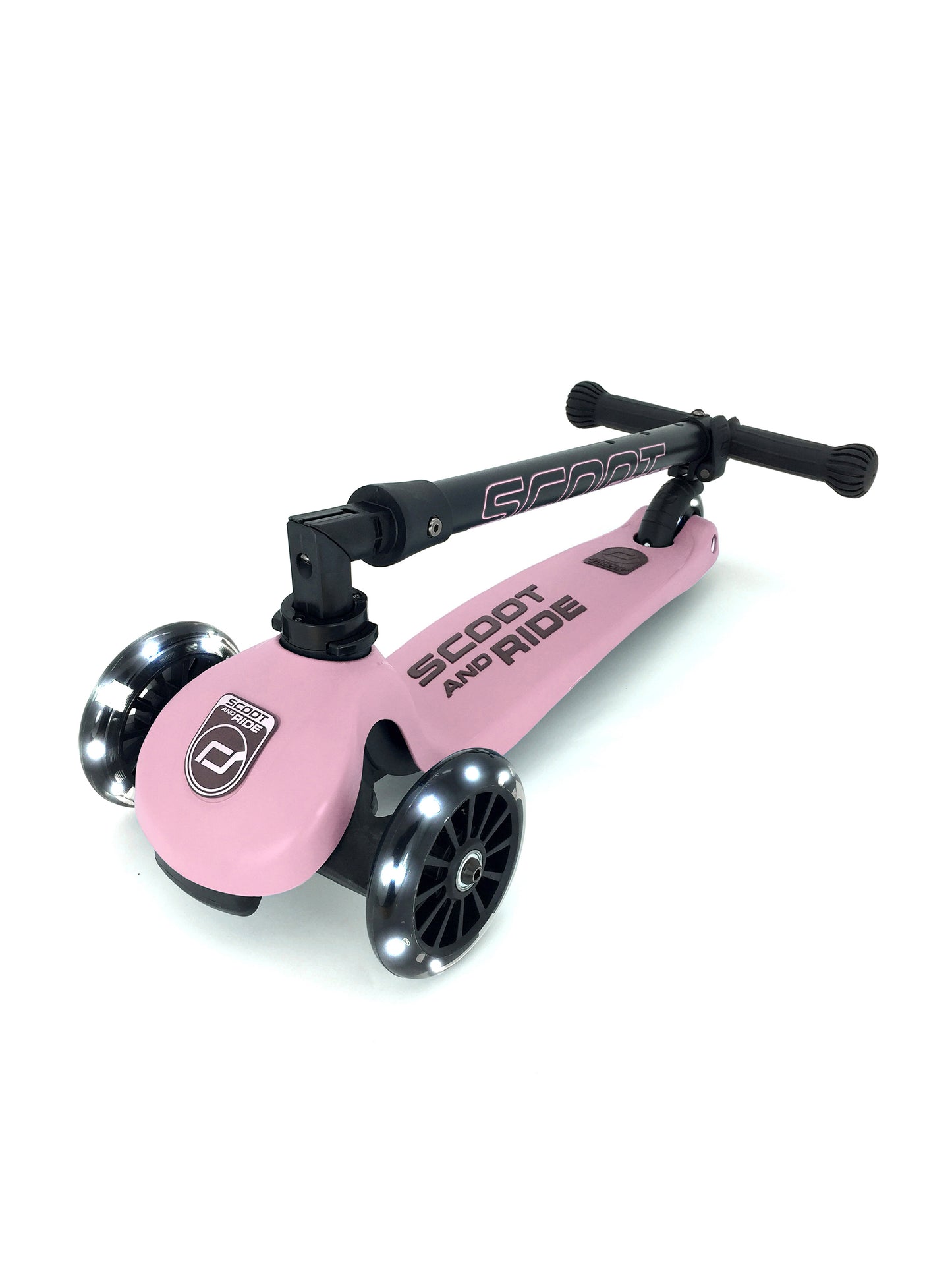 Scoot & Ride Highwaykick 3 LED foldaway scooter - Rose