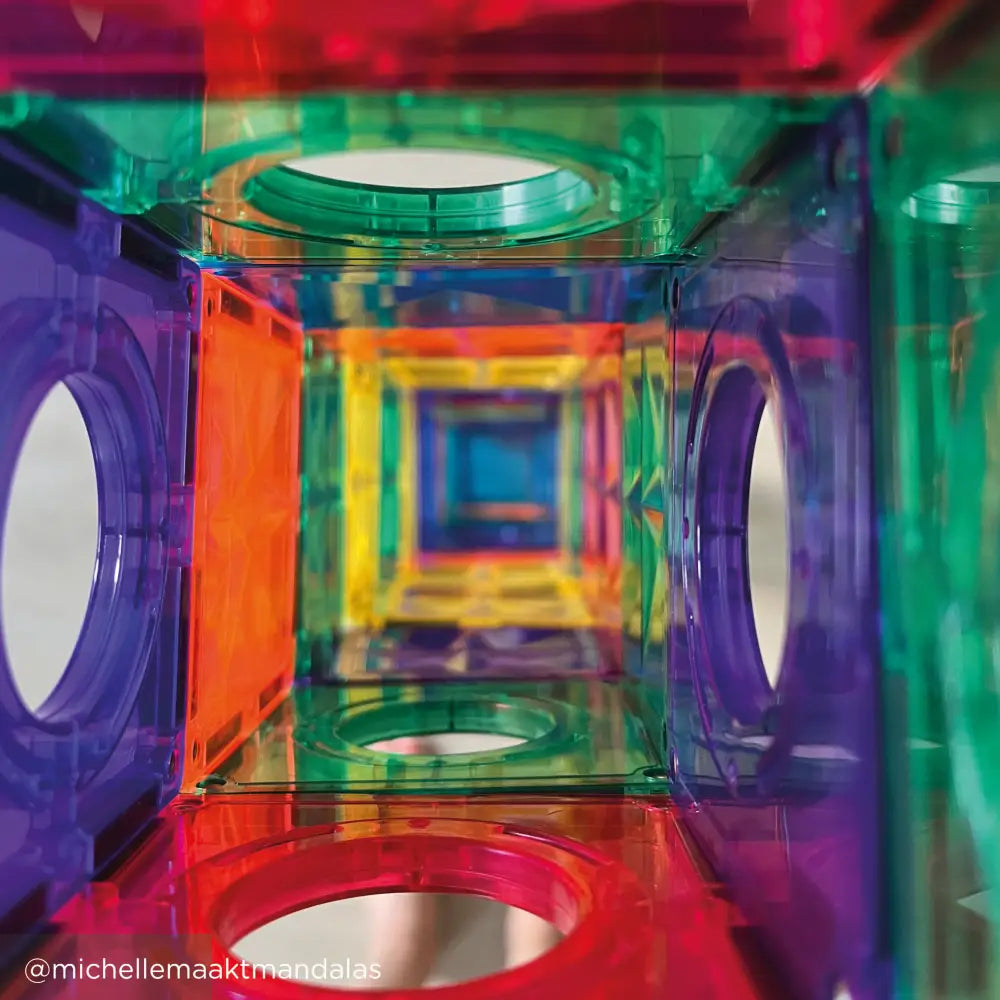 Cleverclixx Magnetic Tiles Ball Run Compact Intense 60 pieces