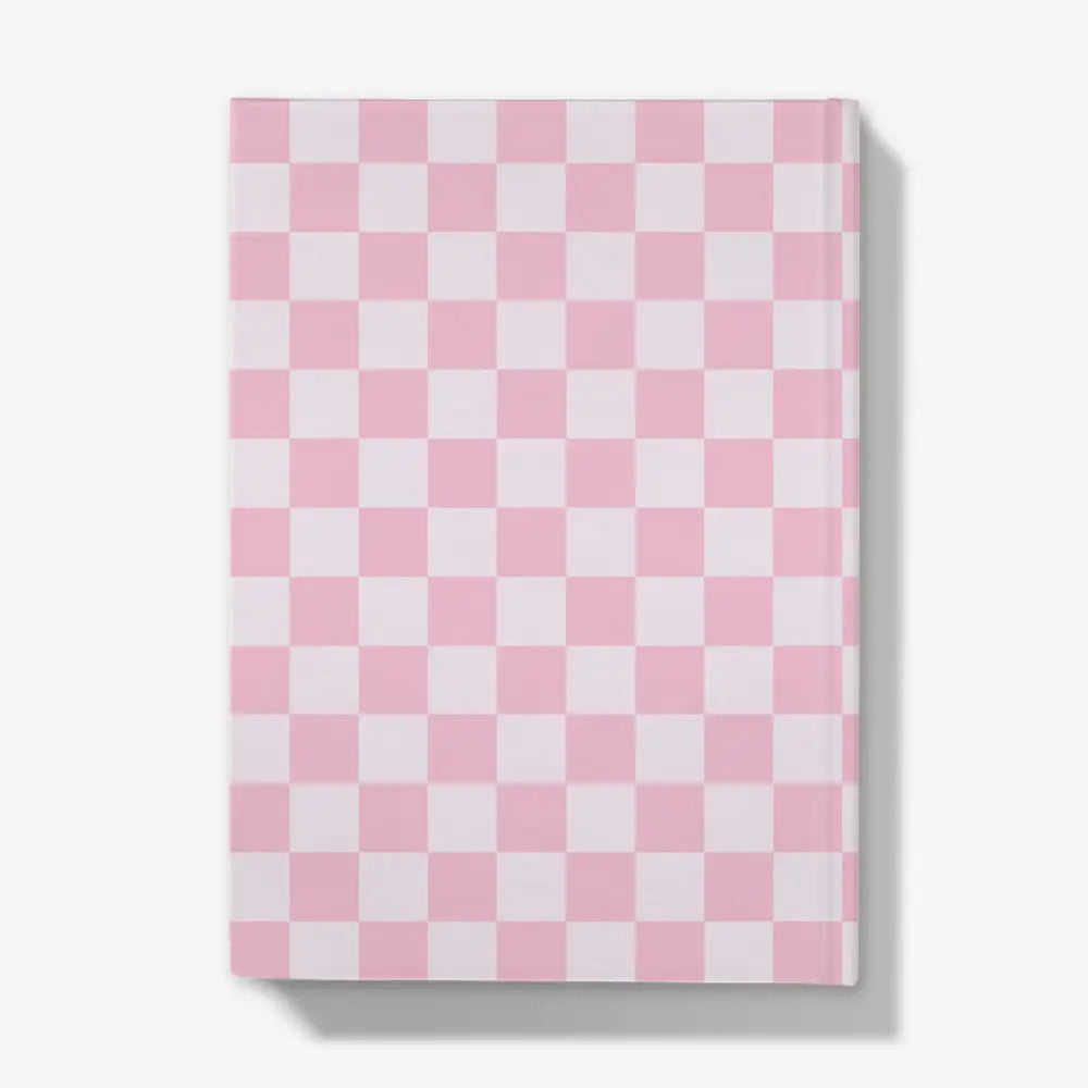 Journal pink checkerboard back cover