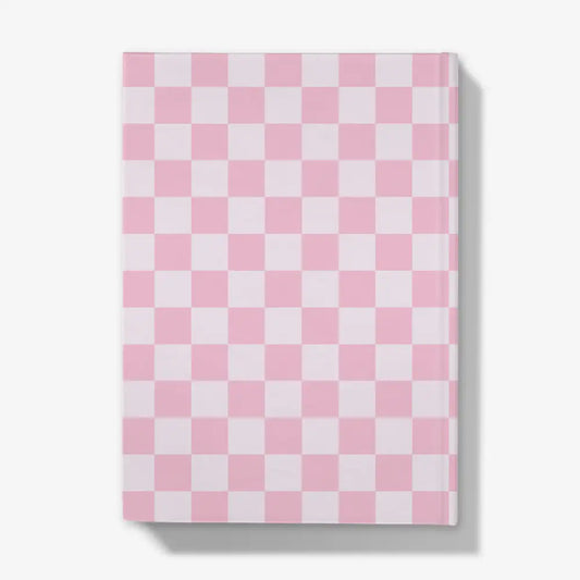 Journal pink checkerboard back cover