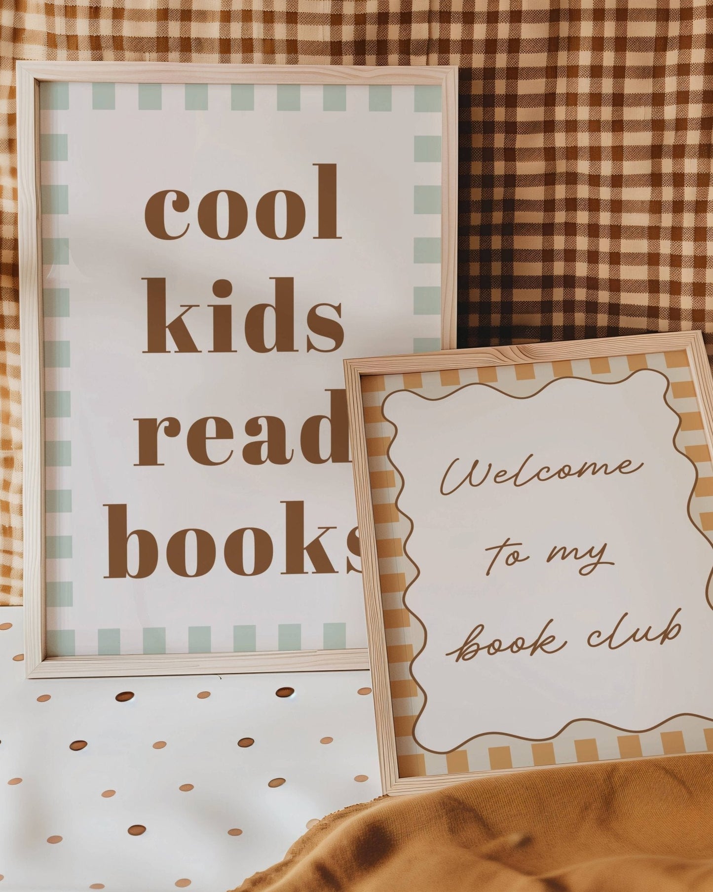 Welcome to my book club - Checkerboard Edition - Wall Art Print