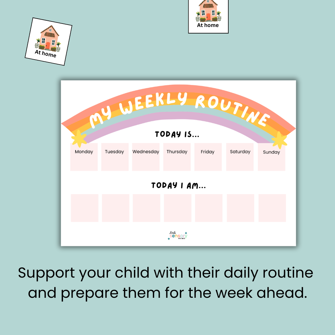 Children’s Weekly Planner Visual Aid - Digital Download