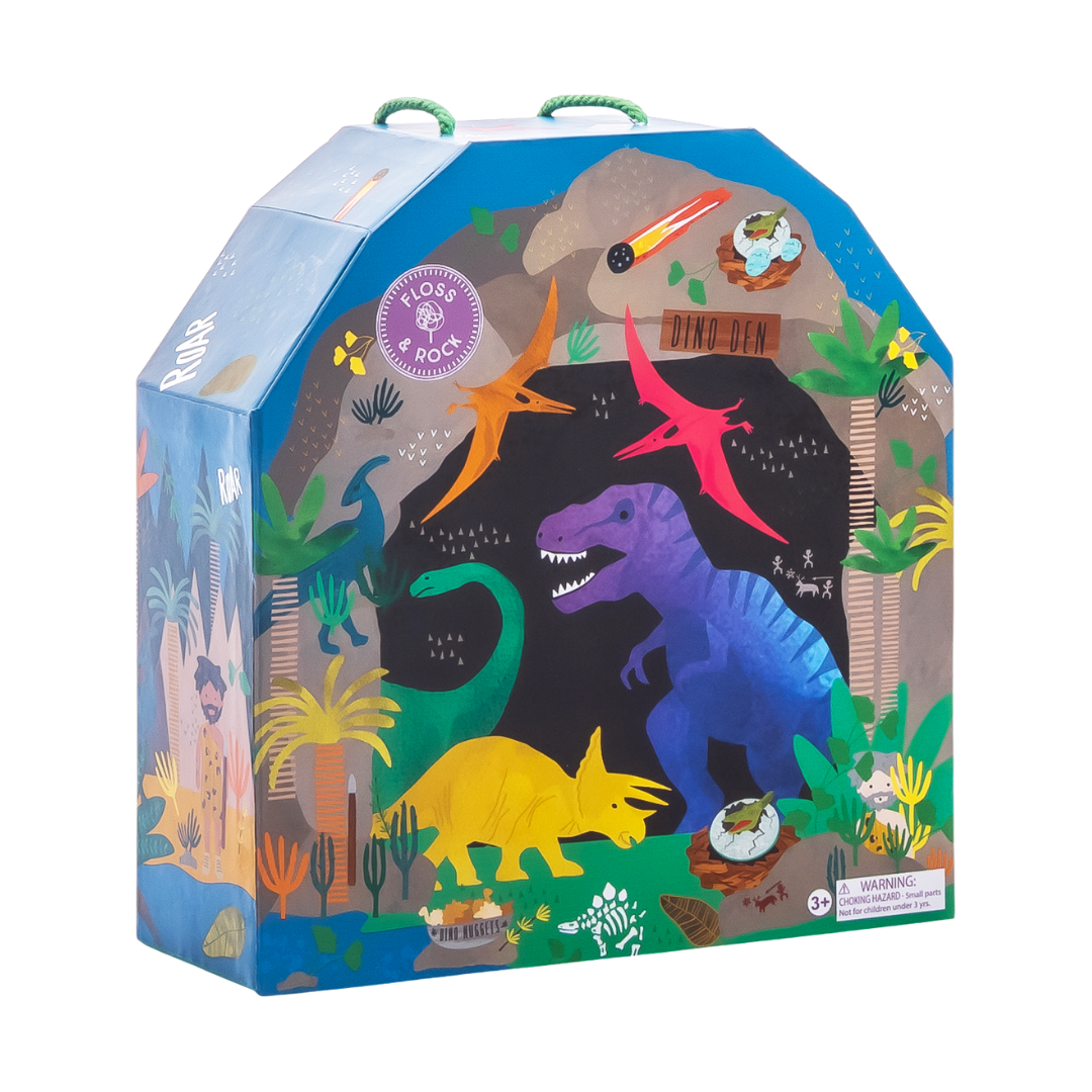 Playbox With Wooden Pieces - Dinosaur