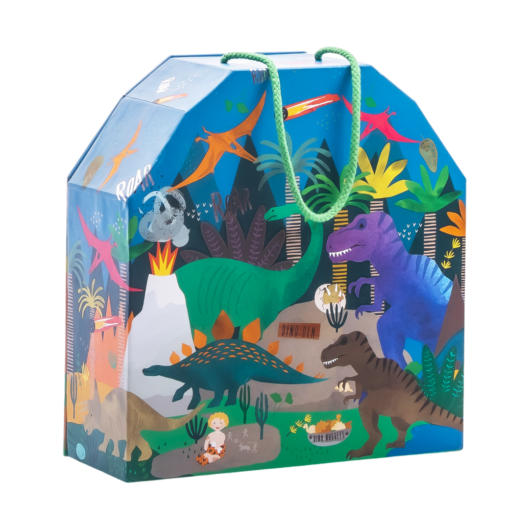 Playbox With Wooden Pieces - Dinosaur