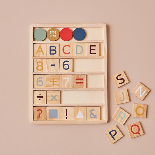 Just Bee Kids Wooden Alphabet Learn & Play Puzzle