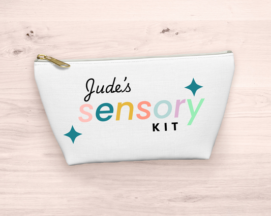 Personalised kids’ fidget toys sensory kit zip up pouch