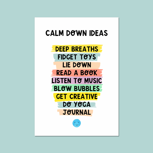 Calm Down Ideas Wall Art Poster