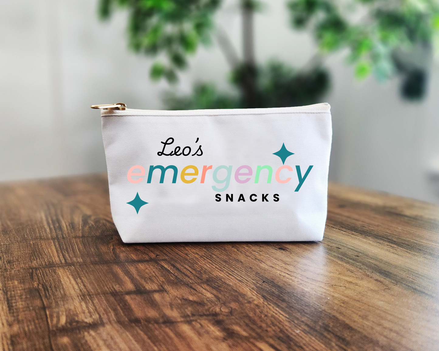 Personalised kids’ Emergency Snacks zip up pouch