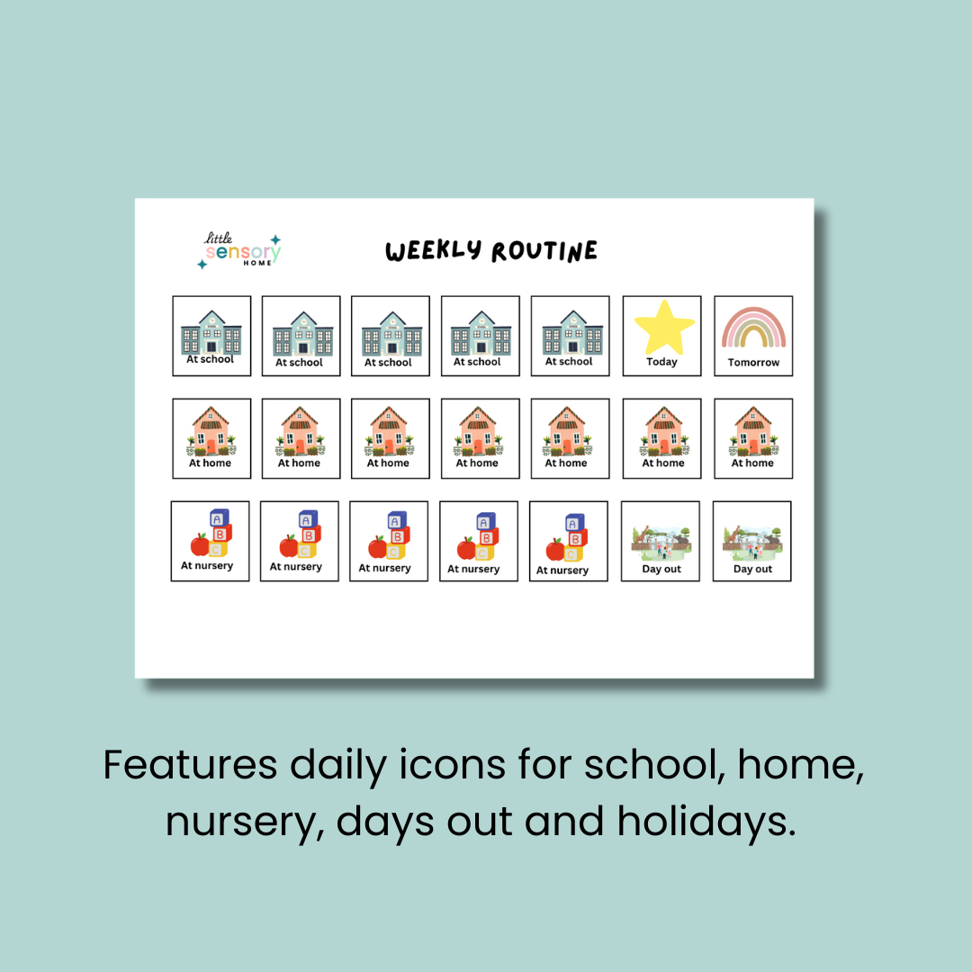 Children’s Weekly Planner Visual Aid - Digital Download