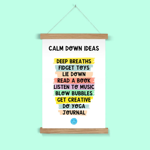Calm down ideas poster