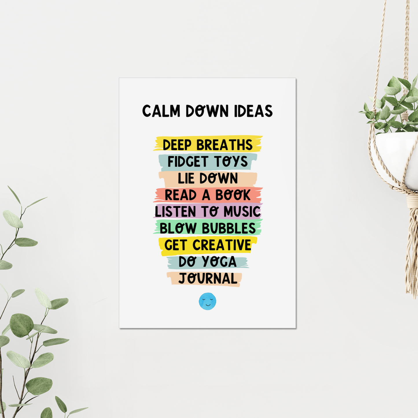 Calm Down Ideas Wall Art Poster