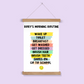 Personalised Morning Routine Wall Art Poster