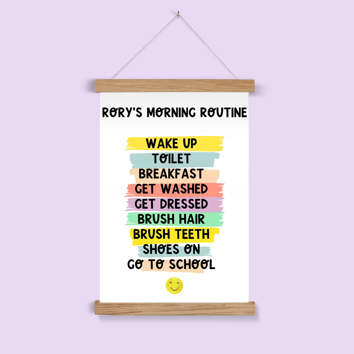 Personalised Morning Routine Wall Art Poster