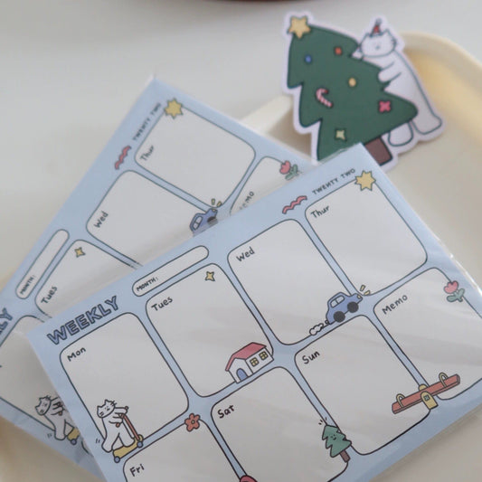 Twenty Two Lovely Park Weekly Plan Notepad