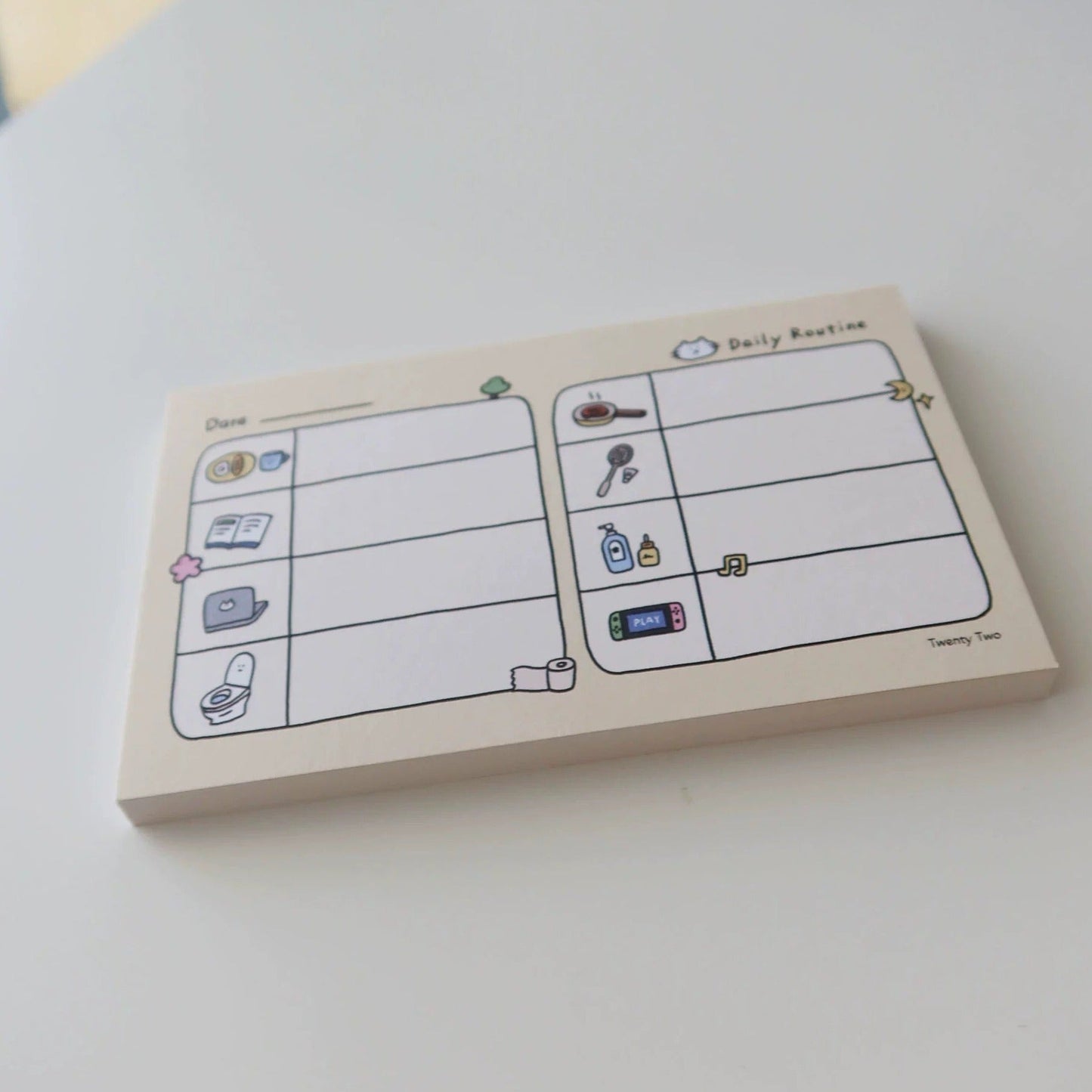 Twenty Two Daily Routine Notepad