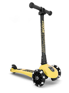 Scoot & Ride Highwaykick 3 LED foldaway scooter - Lemon
