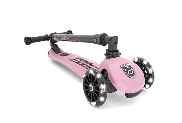 Scoot & Ride Highwaykick 3 LED foldaway scooter - Rose