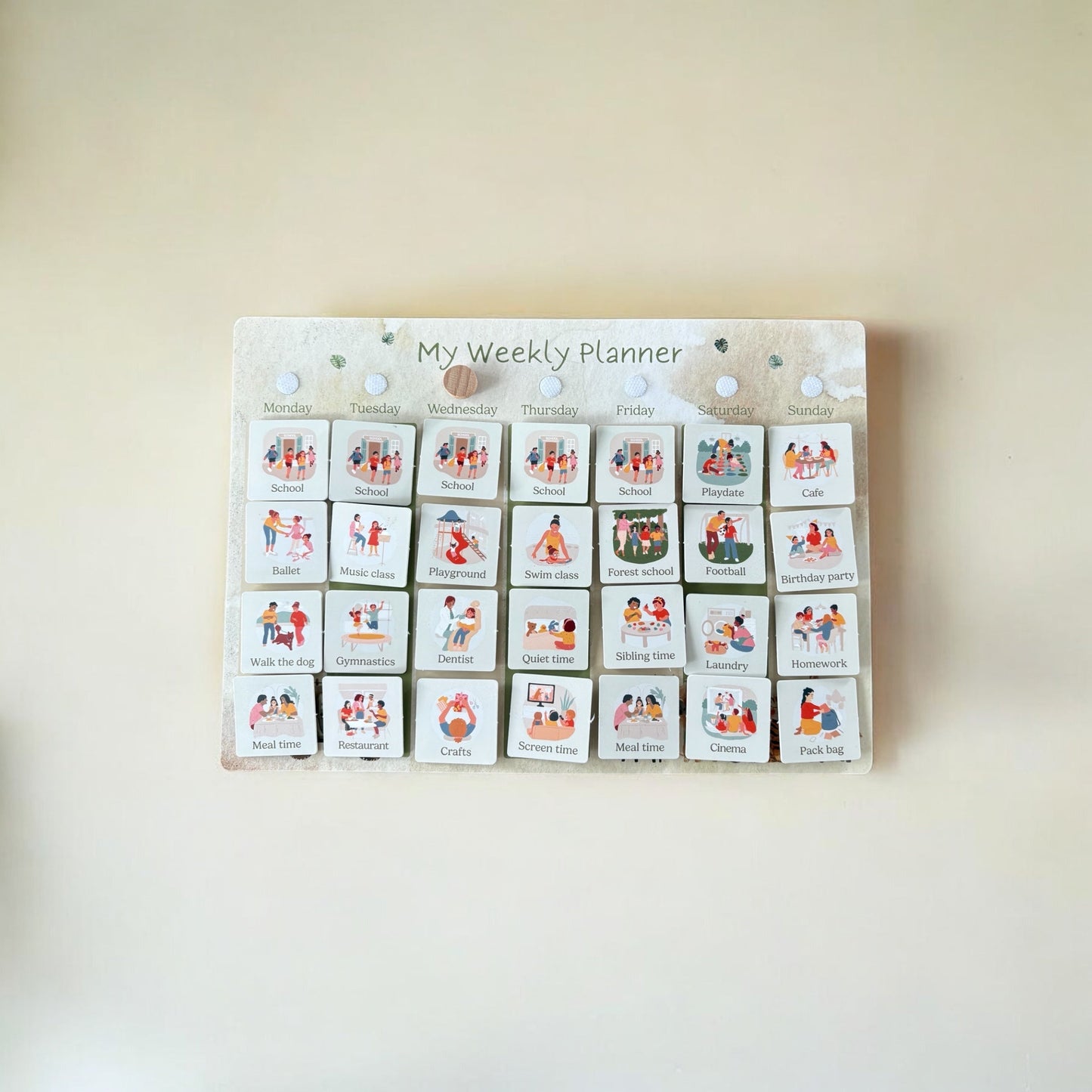 Kids' Weekly Planner Visual Aid - A4