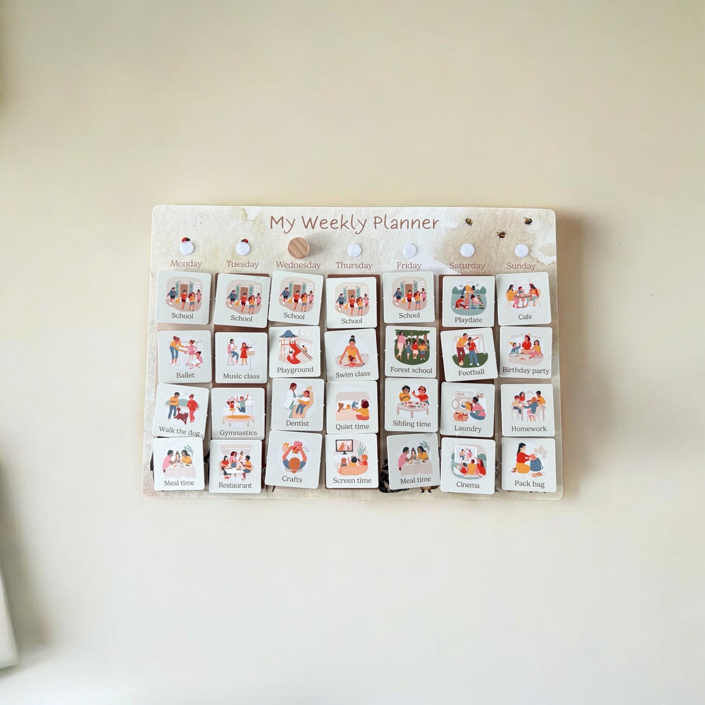 Kids' Weekly Planner Visual Aid - A4