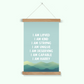 Personalised Mountains Affirmations Wall Art Poster