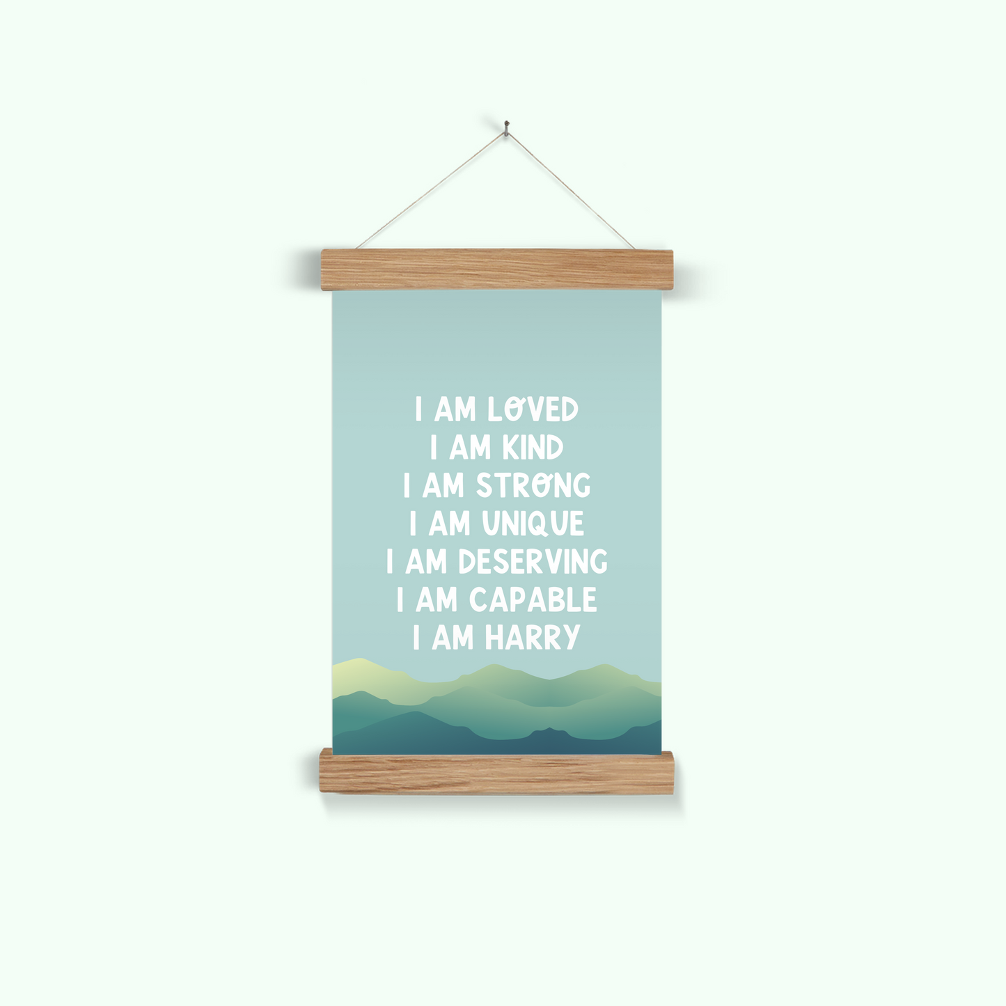 Personalised Mountains Affirmations Wall Art Poster