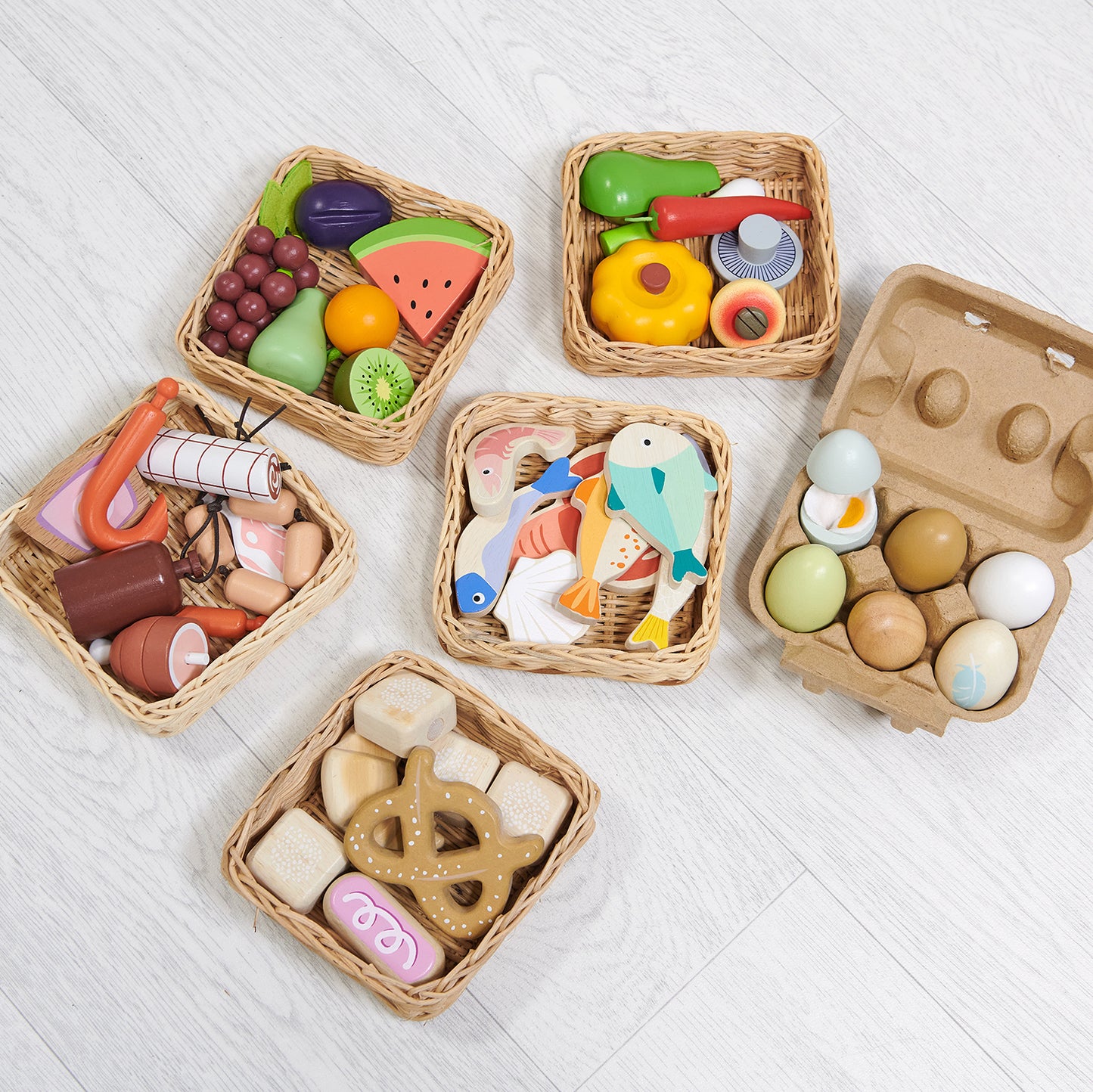 Tenderleaf Toys Wooden Food Market Bundle