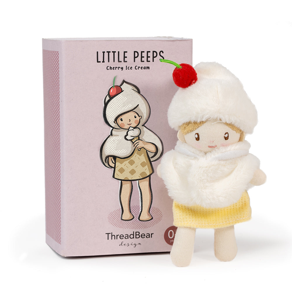Little Peeps Cherry Ice Cream Matchbox Doll
