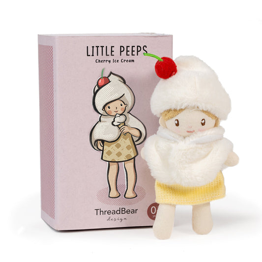 Little Peeps Cherry Ice Cream Matchbox Doll