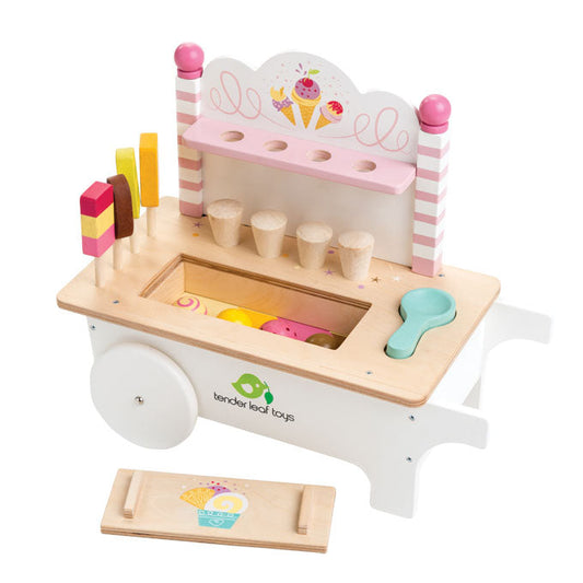 Tenderleaf Toys Wooden Ice Cream Cart