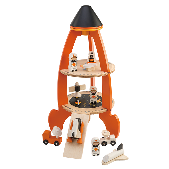 Cosmic Rocket Set Wooden Toy