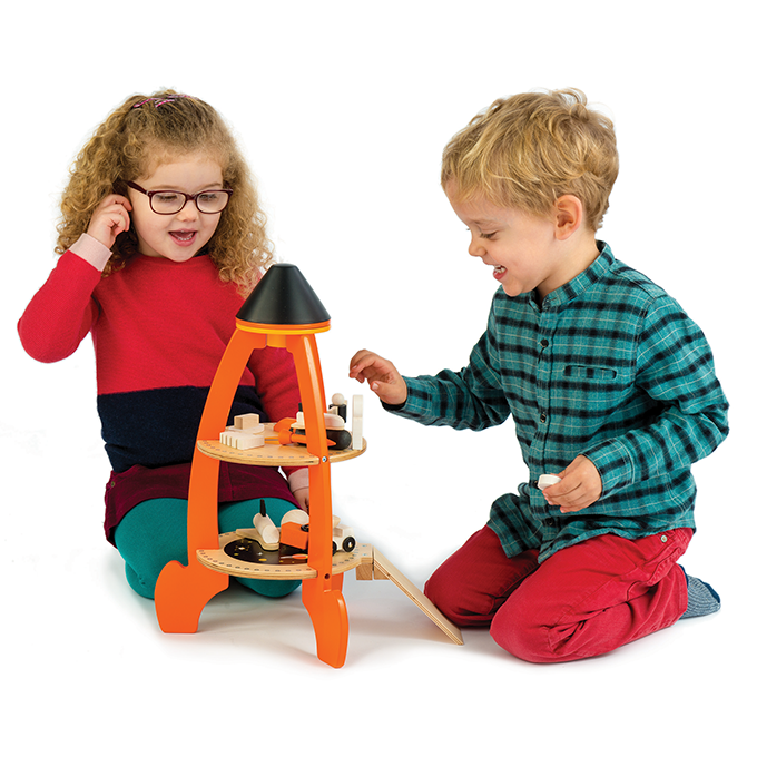 Cosmic Rocket Set Wooden Toy
