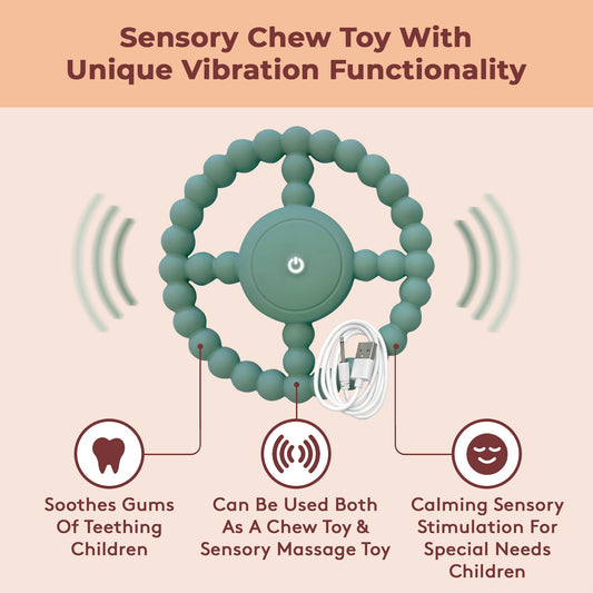 Vibrating Sensory Chew Toy - Autism Chew Toy & Baby Teething Toy