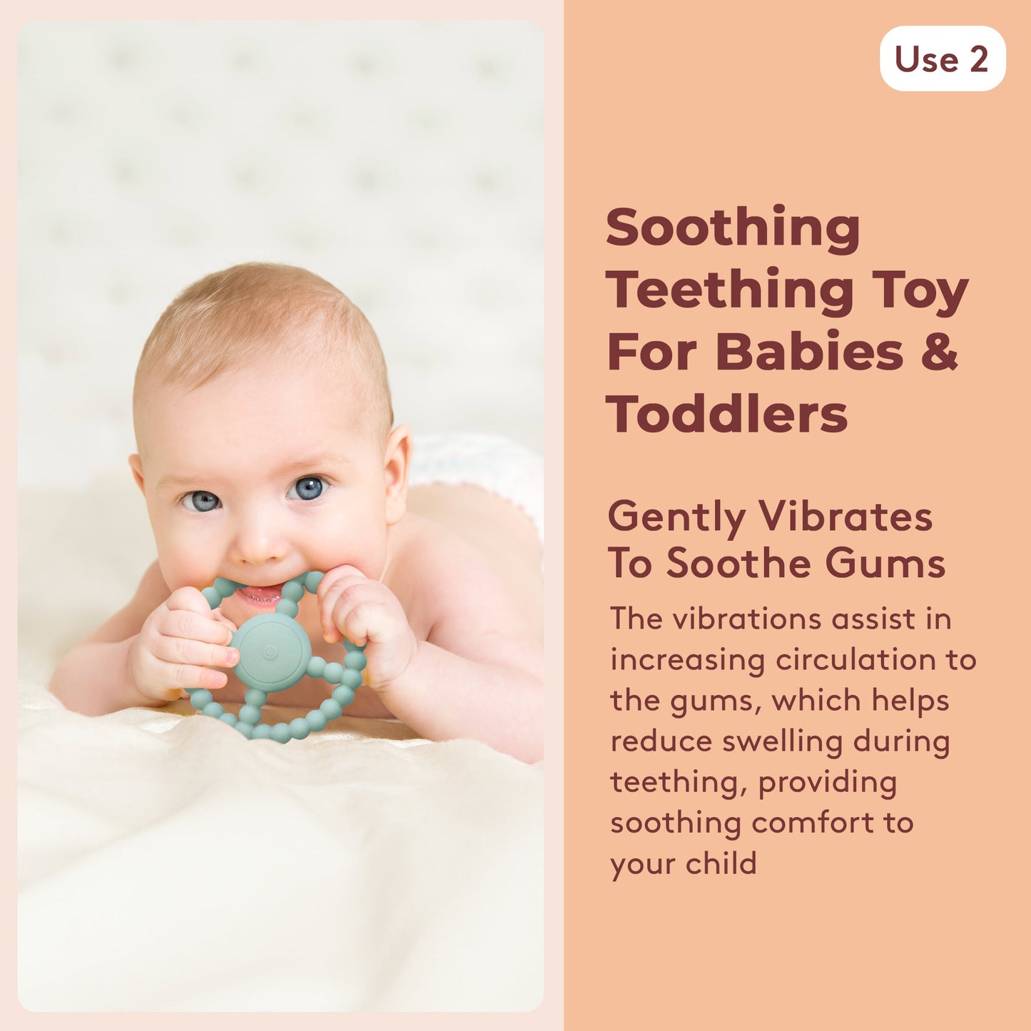 Vibrating Sensory Chew Toy - Autism Chew Toy & Baby Teething Toy