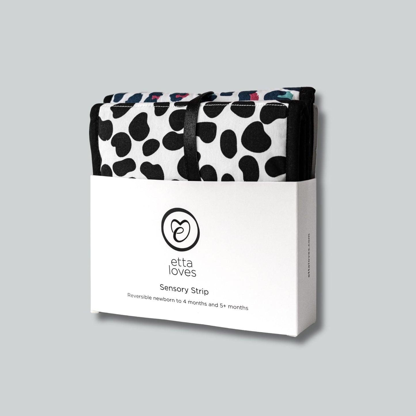 Etta Loves Animal Print Sensory Strip - reversible newborn to 4 months and 5+ months