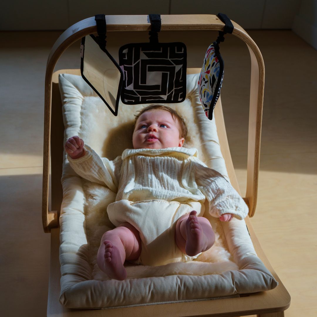 Etta Loves sensory hanging squares for babies' first year