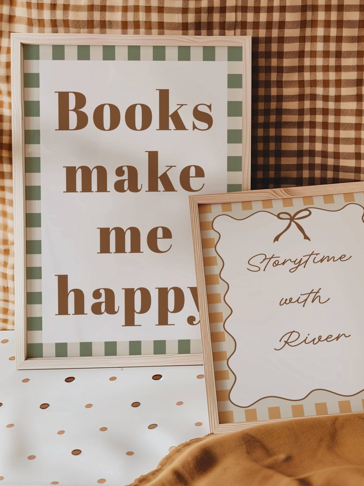 Books make me happy - Checkerboard Edition - Print