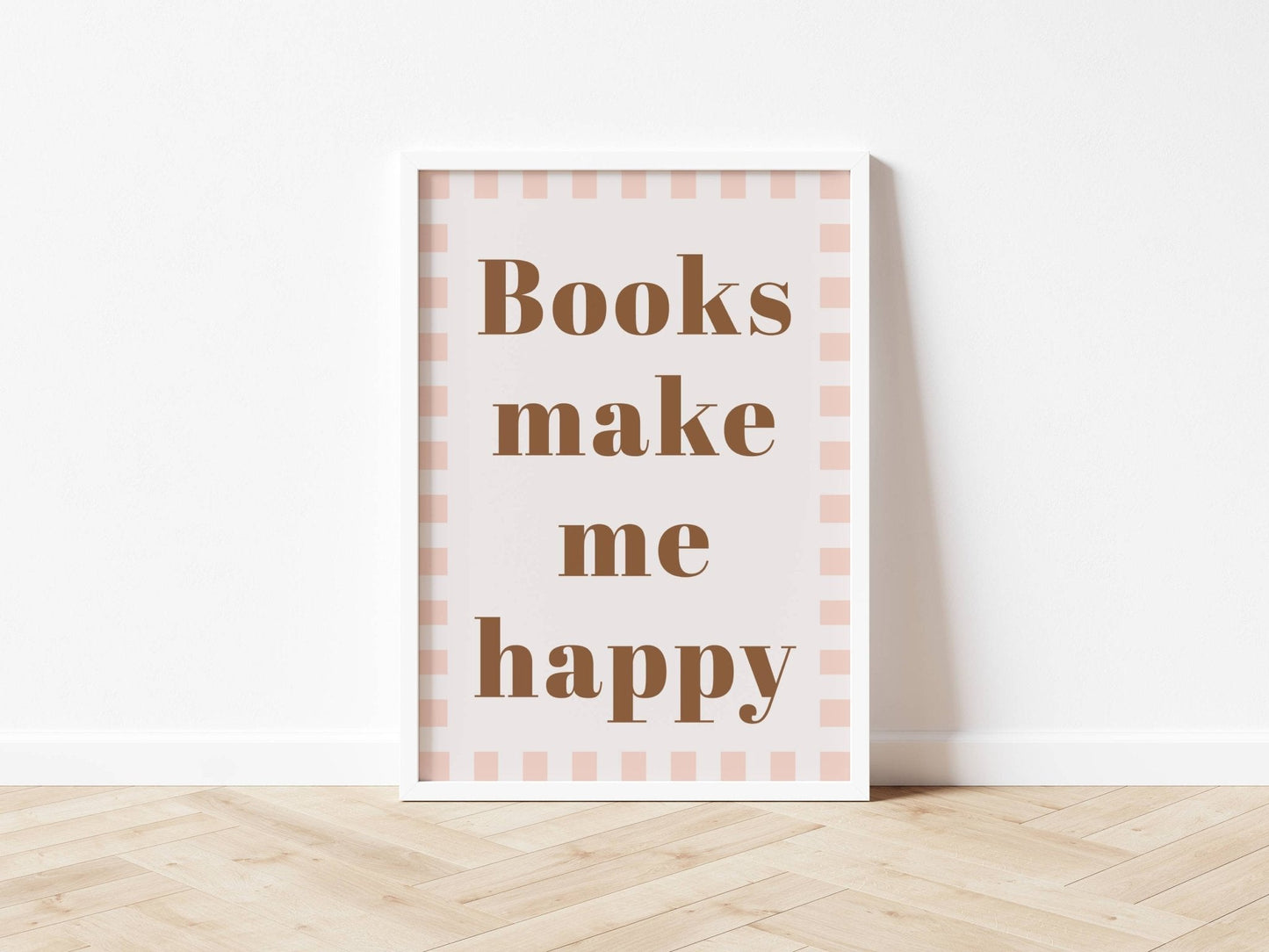 Books make me happy - Checkerboard Edition - Print