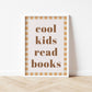 cool kids read books - Checkerboard Edition - Wall Art Print