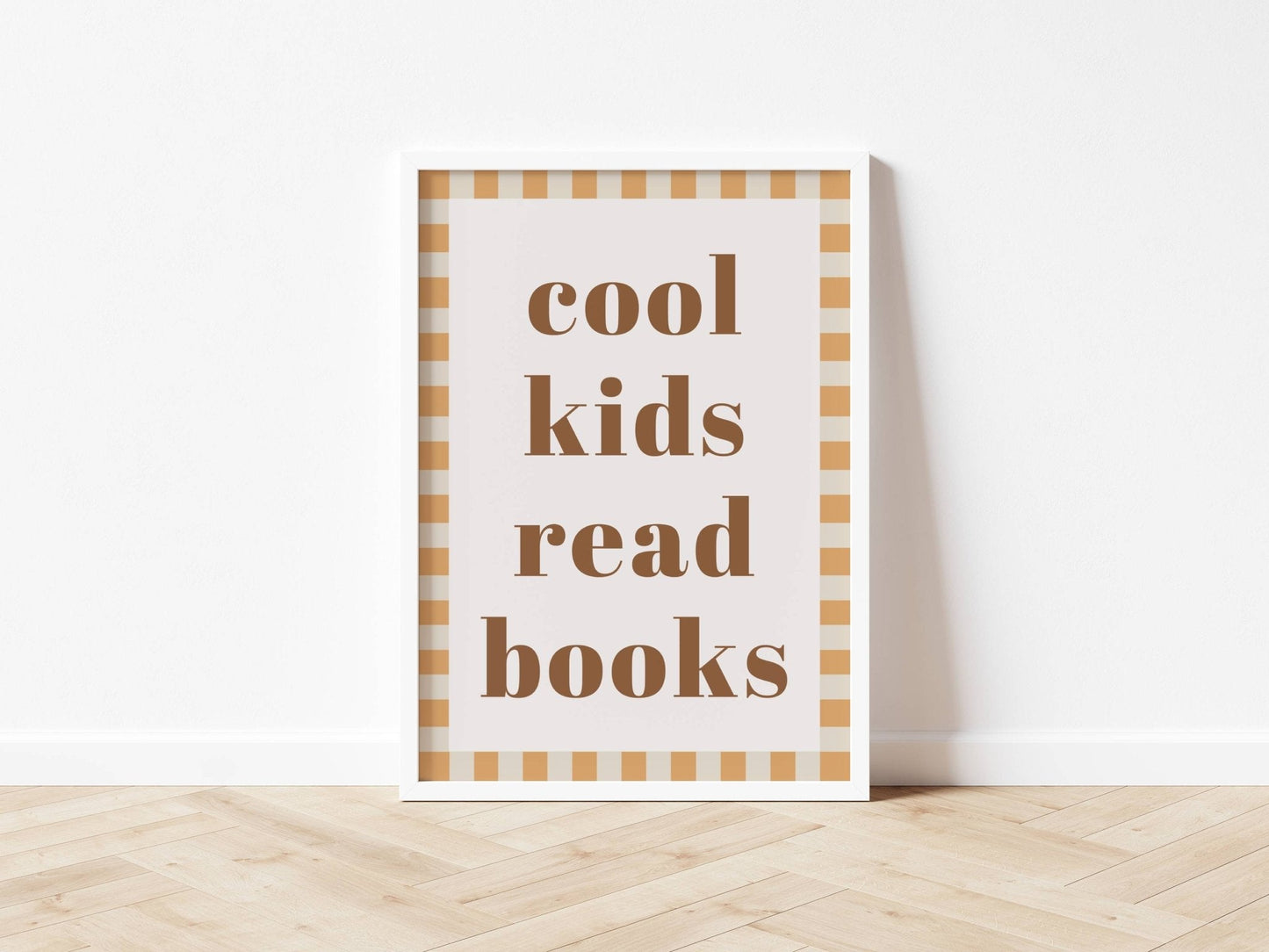 cool kids read books - Checkerboard Edition - Wall Art Print