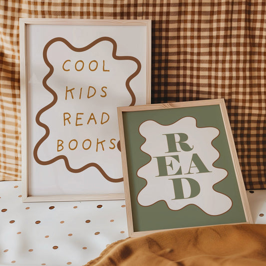 Cool Kids Read Books - Wavy Edition - Fine Art Print