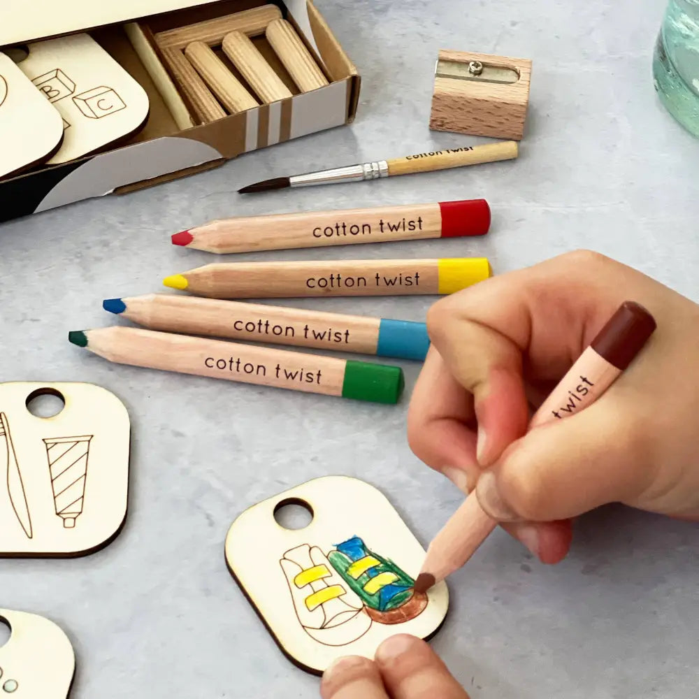 Cotton Twist Make Your Own Daily Task Chart colouring crayons