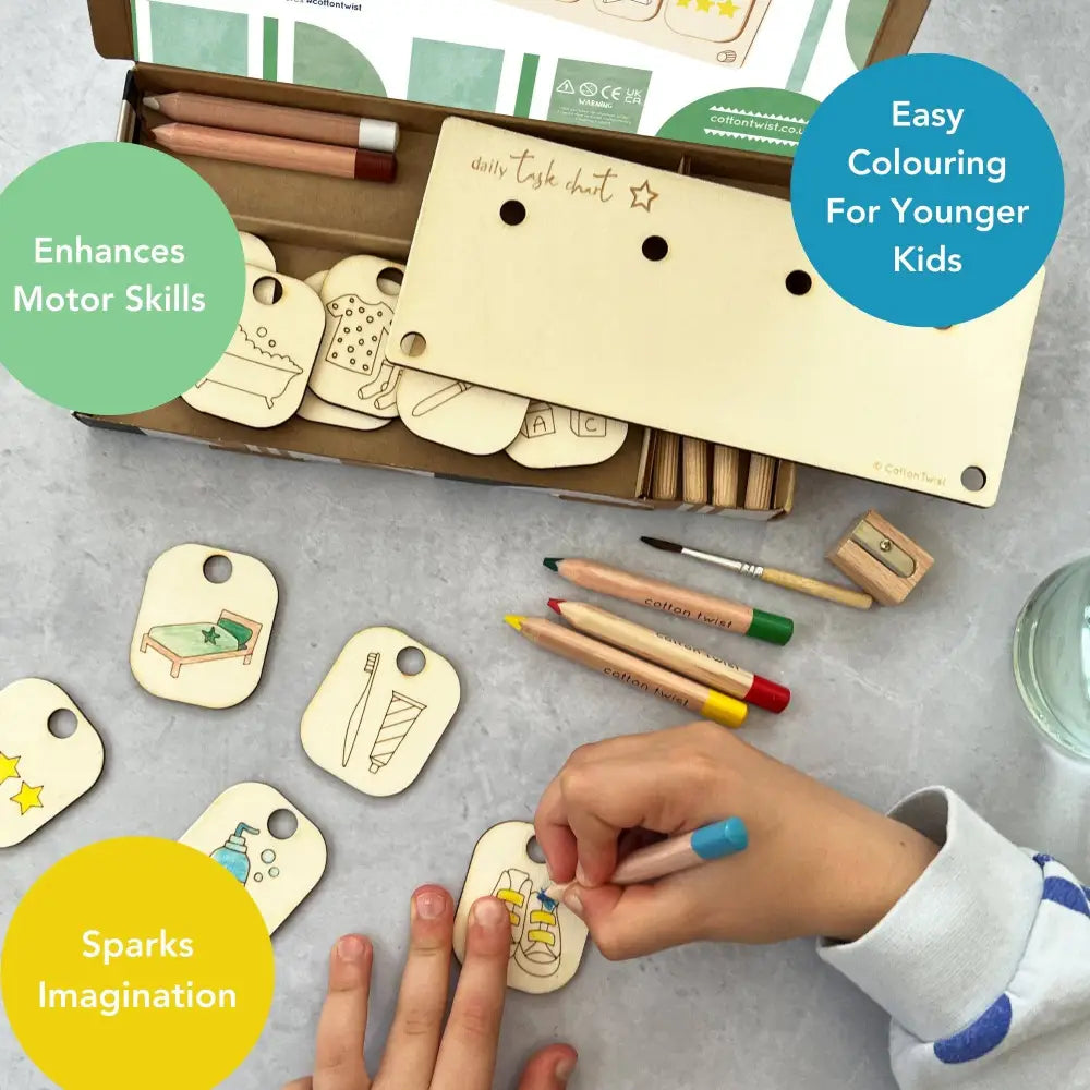Cotton Twist Make Your Own Daily Task Chart benefits for children
