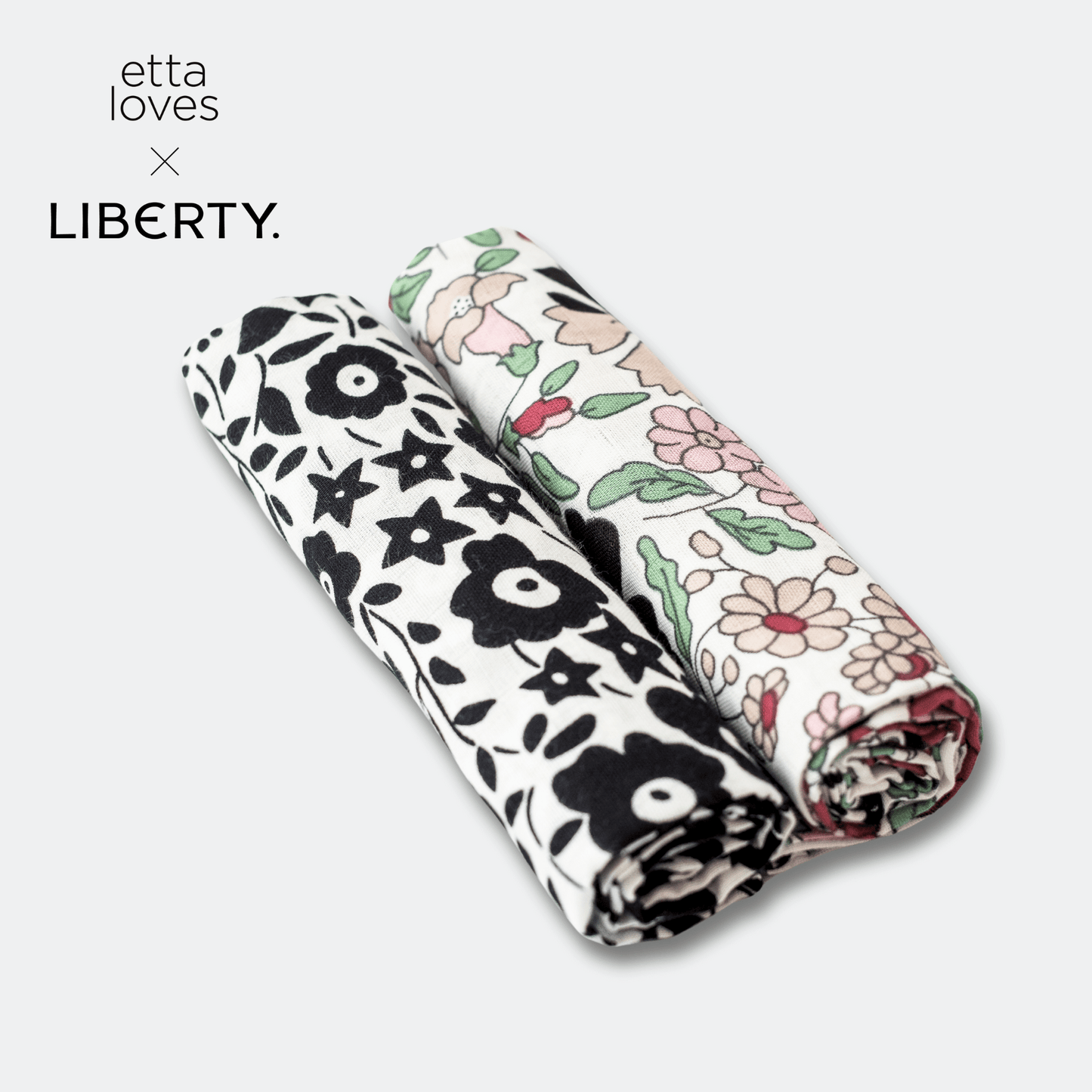 Etta Loves x Liberty Sensory Muslin 2-Pack (For 0–12m)