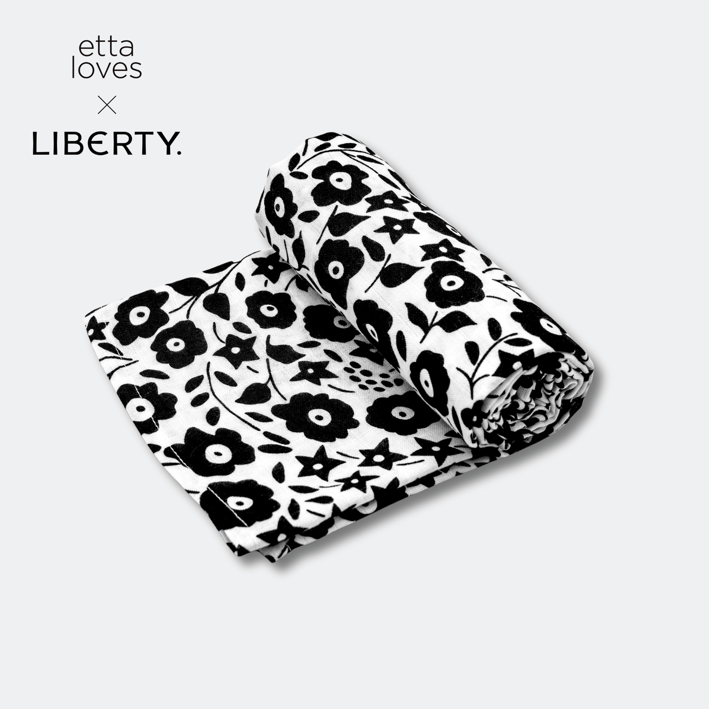 Etta Loves x Liberty – Sensory XL Muslin Swaddle (For 0–4m)