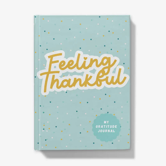 Feeling Thankful gratitude journal blue