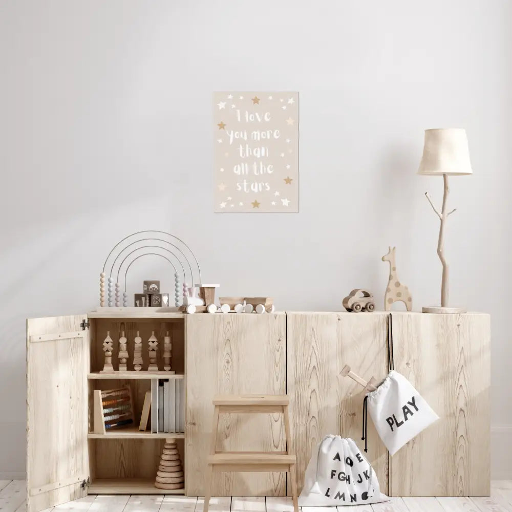 I Love You More Than All The Stars Poster lifestyle playroom display