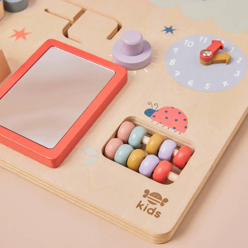 Just Bee Kids Wooden Busy Board details